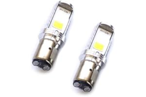BikerWorks 2 PACK - S2 12V Super Bright LED 6500K Light Bulb for Chinese Scooters ATV 50cc 150cc 250cc for Tao Znen Jonway Tank Baron etc