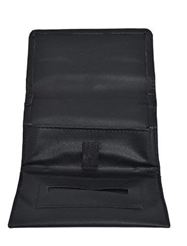 SHINE Leather Tobacco Pouch Soft PU Fully Lined Black Colour