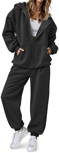 Amazon.com: Women Zip Up Hoodie Sets 2 Piece tracksuit Outfits
