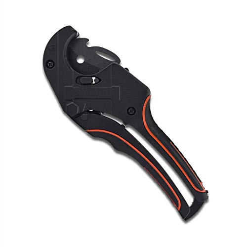 Gunpla Ratchet-Mechanism Plastic Pipe and PVC Cutter for Cutting 1-5/8 inch(42mm) PVC CPVC PEX PE PPR Pipes, ideal for Plumber and Home Work