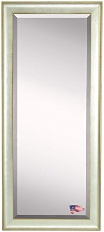 Rayne Mirrors R056TM American Made Vintage Non-Beveled White Mirror with Silver/Bronze Edge Finish, 24" x 62"