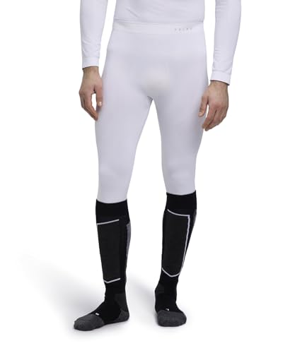 FALKE Men's Warm Long M Ti Functional Yarn Quick Dry Base Layer Bottom 1 Piece, White 2860, S