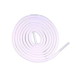 LHXVQZW 55" White Shoelaces Solid Color Round Shoe
