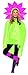 Smiffys Flower Party Poncho, Green with Drawstring Bag, Party Poncho Fancy Dress, Adult Dress Up Costumes