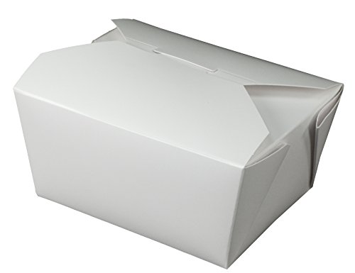 Fold-Pak Bio-Pak 01BPWHITEM Paper Carry-Out/To-Go Container, 4-3/8" Length x 3-1/2" Width x 2-1/2" Height, 26-Fluid Ounce Capacity, White (Case of 450)