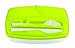 Reusable-Easy To Clean Lunch Kit Containers With Easy Knife and Fork Storage on Lid Included, Lunchbox for Adults and Kids - SET of 4!