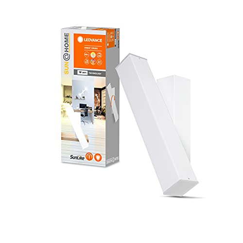 LEDVANCE Sun@Home WiFi Ceiling Light White 12W Dimmable, 800Lm, (2200-5000k), 10,6x30,9cm, Smart Wall and Ceiling Light Controllable with Alexa, Google or Via App, Orbis Wall with Biorhythm Function