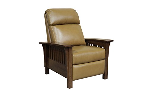 BarcaLounger Mission 7-3323 (Craftsman) All Leather Push Back Manual Recliner Chair - 5700-86 Shoreham Ponytail All Leather