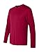 Hanes Men's Long Sleeve Cool DRI T-Shirt UPF 50+, Deep Red, X-Large (Pack of 2)