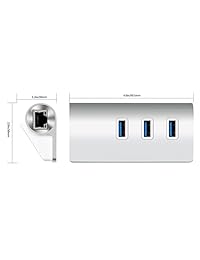 Cateck apple style aluminio USB 3.0 Hub con SD TF Card Reader Combo