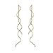 Acefeel Fresh Style Exquisite Threader Dangle Earrings Curve Twist Shape for Women's Gift E158