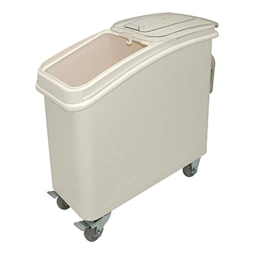 Vogue GD027 Polypropylene Ingredient Bin With Scoop, 102 L Capacity, White