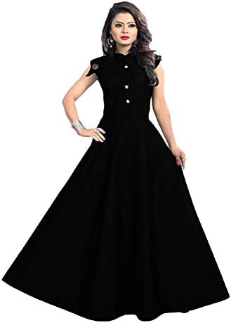 Indiahandycraft Indian Women Tafeta Satin Anarkali Style Gown, Fashion Designer Lehenga Choli for Party wear Lehenga Choli