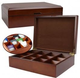 Quentin Tea Company Gourmet Tea Storage Chest- 144 Bag Capacity