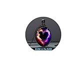 Glowing Pendant Burning Heart, Pendant Glow in the Dark, Glowing Jewelry, Glowing Necklace, Glowing Photo