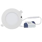 Lemonbest 6W LED Panel Light + LED Driver , Round Recessed Downlight, Warm White