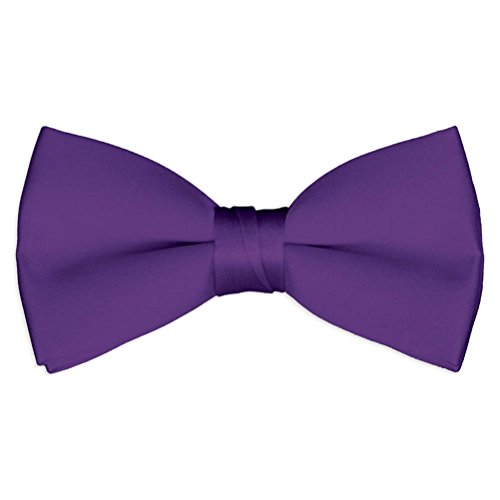 Mens Plum Purple Satin Bow Tie