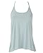 Faithtur Womens Casual Crewneck Sleeveless Tee Shirt Backless Tank Top Vest Shirt (Medium, Light Green)