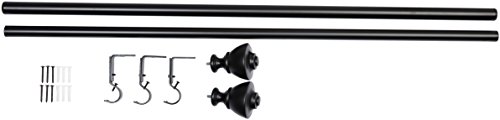 4 AmazonBasics+Curtain+Rod+Finials+Black