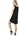 ROMWE Women's Loose Fit Flowy Stretch Crewneck Tank Tunic Dress Black XXL