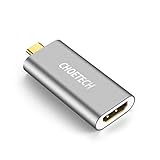 USB C to HDMI Adapter (4K@60Hz), CHOETECH USB Type-C to HDMI Adapter with Keychain Thunderbolt 3 Compatible MacBook Pro 2018/2017, Surface Book 2, Dell XPS 13/15, Pixelbook, Samsung Galaxy S9/S8