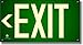 Photoluminescent Exit Sign Green W/Holes and Hardware - Aluminum Code Approved UL 924/IBC/NFPA 101