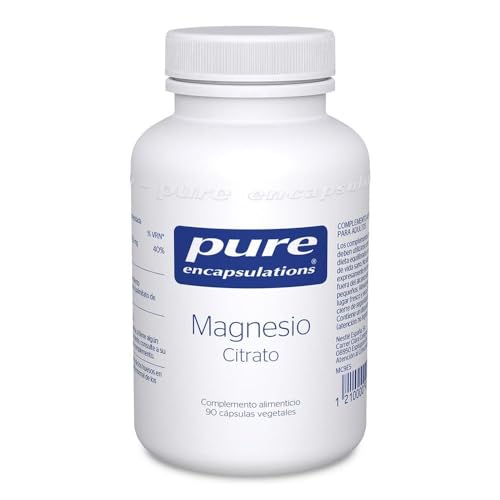 Magnesio Citrato | Mineral Esencial, Presente en los huesos y mayor parte del tejido humano | 90 cápsulas vegetales