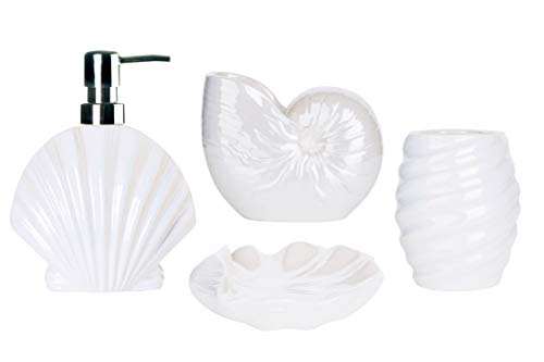 Wodlo-Seashore-Bathroom-Accessories-Set-Complete-Bath-Accessory-Sets-Includes-Soap-Dispenser-Toothbrush-Holder-Tumbler-Soap-Dish Wodlo - Seashore Bathroom Accessories Set - Complete Bath Accessory Sets Includes Soap Dispenser, Toothbrush Holder…