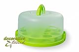 Cupcake Cake Carrier Keeper Portable 3-piece Airtight Container Storage Pie Dessert Sweets Cookies 11
