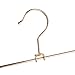 Amber Home 12 Inch Real Rose Gold Metal Pants Skirts Hangers 12 Pack, Sturdy for Slacks Trousers with 2 Adjustable Non Slip Clips and Swivel Hook (12 Pack)