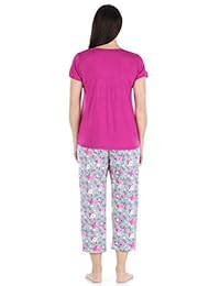 bSoft Juego de pijama de bambú para dormir de mujer Capri Pajama PJ
