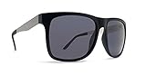 Dot Dash Admiral Adult Sunglasses, Black Silver Satin/Grey, One Size