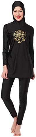 Ybudu Women' Full Cover Muslim Swimwear Modest Burkini Swimsuit Islamic Swimming Costumes