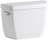 KOHLER K-4436-0 Wellworth 1.28 gpf Toilet Tank with Class Five Flushing Technology, White