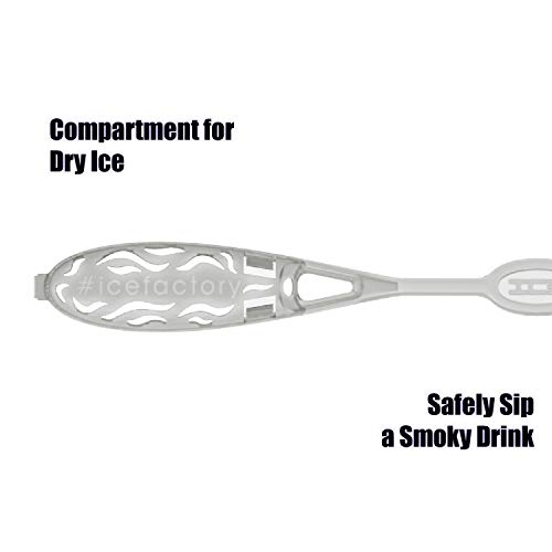 Icicle 50-Pack Drink Stirrer Swizzle Sticks for Smokey Drinks (Use with Dry Ice)