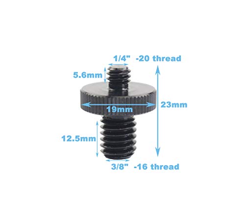 Premium Mic Thread Screw Adapter 1/4" Male to 3/8" Male and 1/4" Male to 3/8" Female Microphone to Tripod Adapter Microphone Screw Converter Adapter,６ Pack - Thumbnail 3
