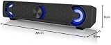 Smalody PC Speakers USB Soundbar with LED Lights, 5W Dual Driver view 7