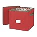 Holiday Ornaments Storage Cube with 64 Individual Compartments - Made with Non-Woven Polypropylene Fabric - Removable Top and Convenient Handle.