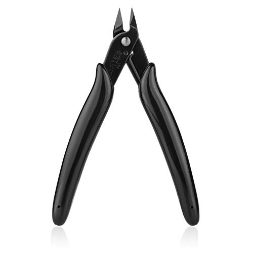 STARVAST 6 Pack 170 Flush Cutter 5 inch Micro Precision Wire Cutters Black Diagonal Cutting Pliers for Electronic, Model, Jewelry Making - Thumbnail 2