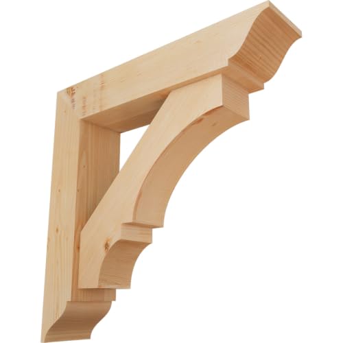 Ekena Millwork BKT0806X34X34BOA01SDF Balboa Traditional Smooth Bracket w/Offset…