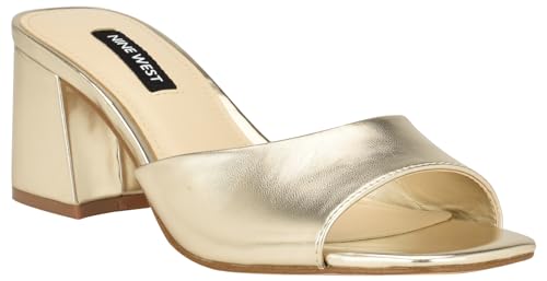 Nine West Women’s Gagen3 Heeled Sandal, Platino 710, 8