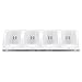 Cosaux FM21 Wii Controller Charger, 4 Charger Charging Dock Station + 4 Rechargeable Batteries Pack + USB Charge Cable For Nintendo Wii Remote Controller - White