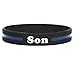SayitBands Son Thin Blue Line Silicone Wristband Bracelets Police Officers Patrol Awareness Support