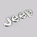 Aurnoc 2pc Jeep Logo Chrome Badge Decal Emblem Sticker for Cherokee Wrangler 3D Alloy (Chrome Silver)