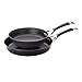 Circulon Symmetry Hard Anodized Nonstick Frying Pan Set / Skillet Set - 10 Inch and 12 Inch, Black