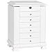 Best Choice Products Handcrafted Wooden Jewelry Box Organizer Wood Armoire Cabinet Storage Chest White