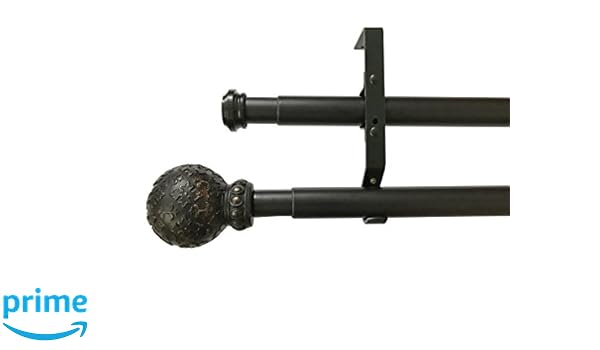 Amazon Com Ukeen Decorative Double Adjustable Curtain Rod Drapery