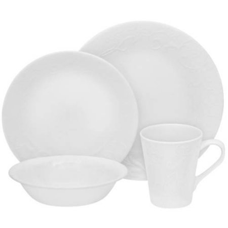 Corelle 16-Piece Embossed Bella Faenza Dinnerware Set