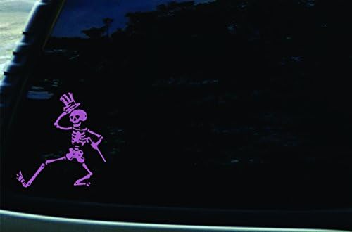 SFD 5.5" X 6" Dancing Skeleton Purple Vinyl Die Cut Decal for Your Car, Truck, Laptop, Window