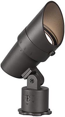 WAC Landscape Lighting, LED 12V Medium Size Accent Light with Adjustable Beam Angle and Integral Brightness Control 50-1300 Lumens 2700K Warm Built-in LED in Bronze